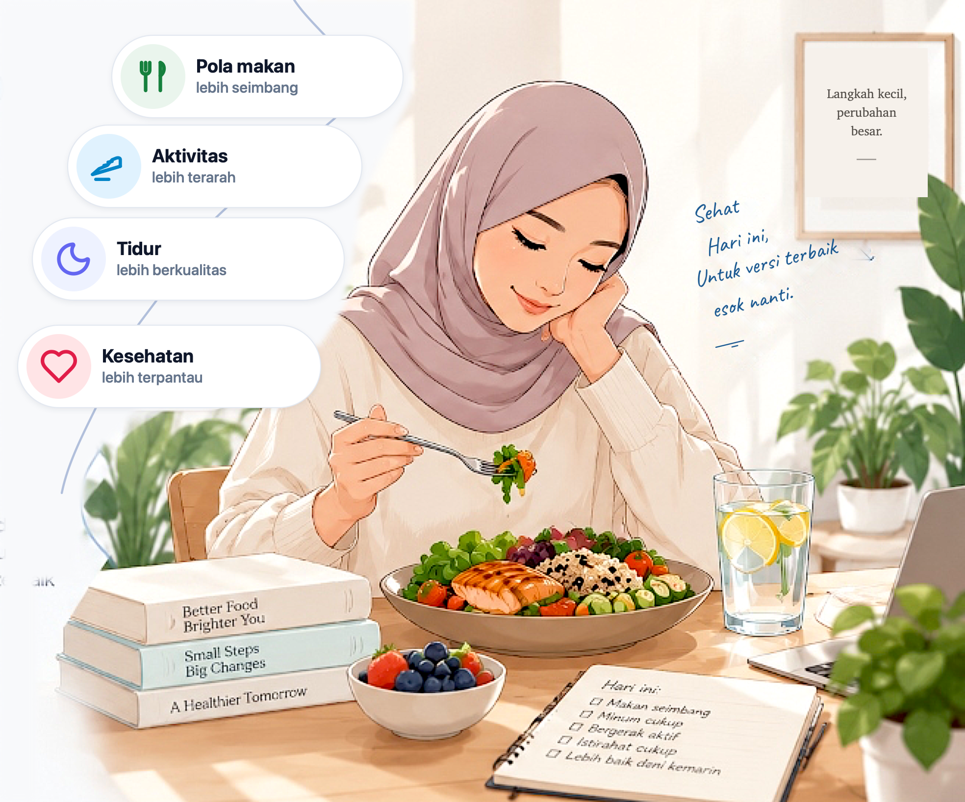 Menikmati pola makan sehat dan seimbang bersama Pusat Giziku